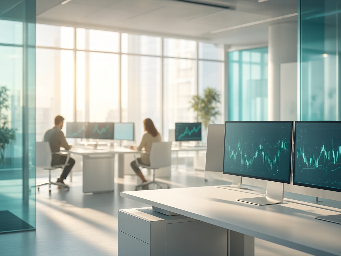 Equipas de produto e apoio da Possamença a colaborar num espaço de trabalho moderno e luminoso